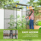 outsunny 6' x 4' x 6' crop cage showing dimensions