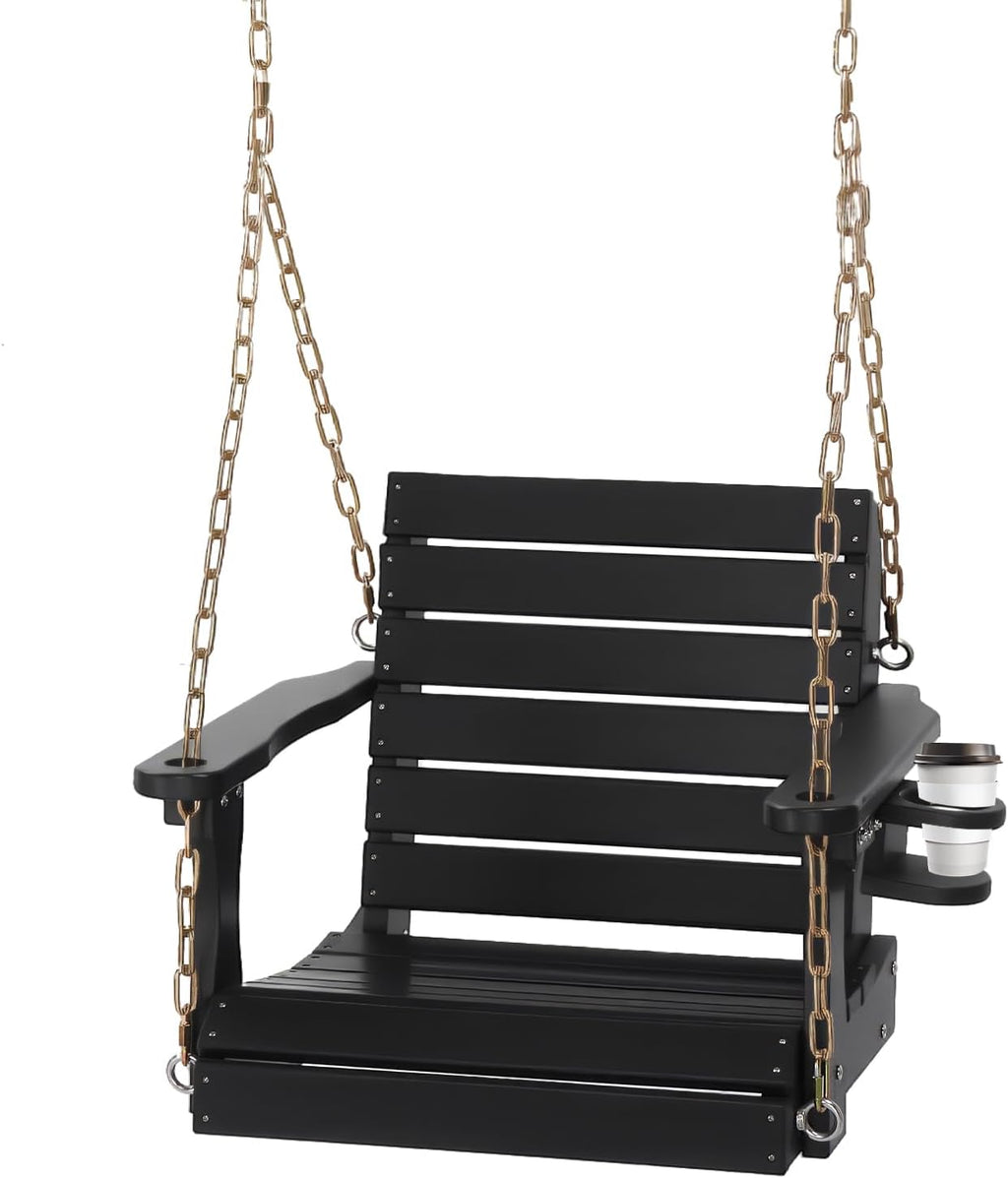 vingli 2.2ft hdpe porch swing with cup holder, main product view