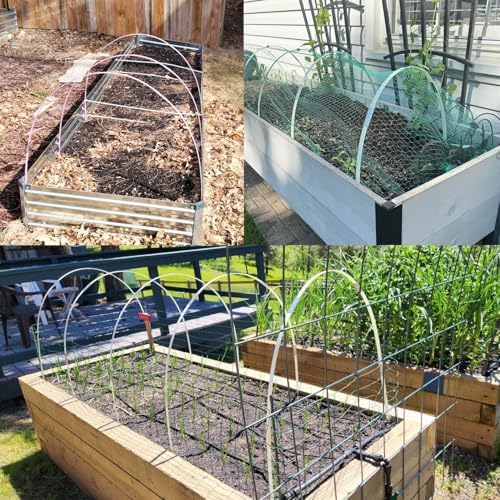 garden hoops 120pcs, sunwuk greenhouse hoops for 2.5-5.5ft on a desk or shelf