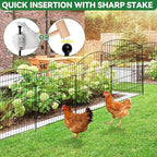 10 panel no dig garden fence with gate showing dimensions