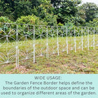 shoplala garden fence (10 panels) 12.5inx31in white metal, package contents