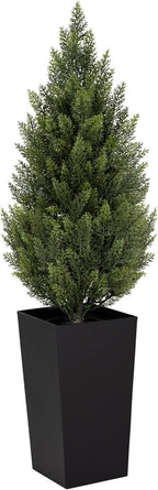 4ft artificial topiary trees with black planter, tall, main product view