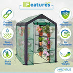 machrus ogrow walk-in portable greenhouse, outdoor indoor grow, close-up detail