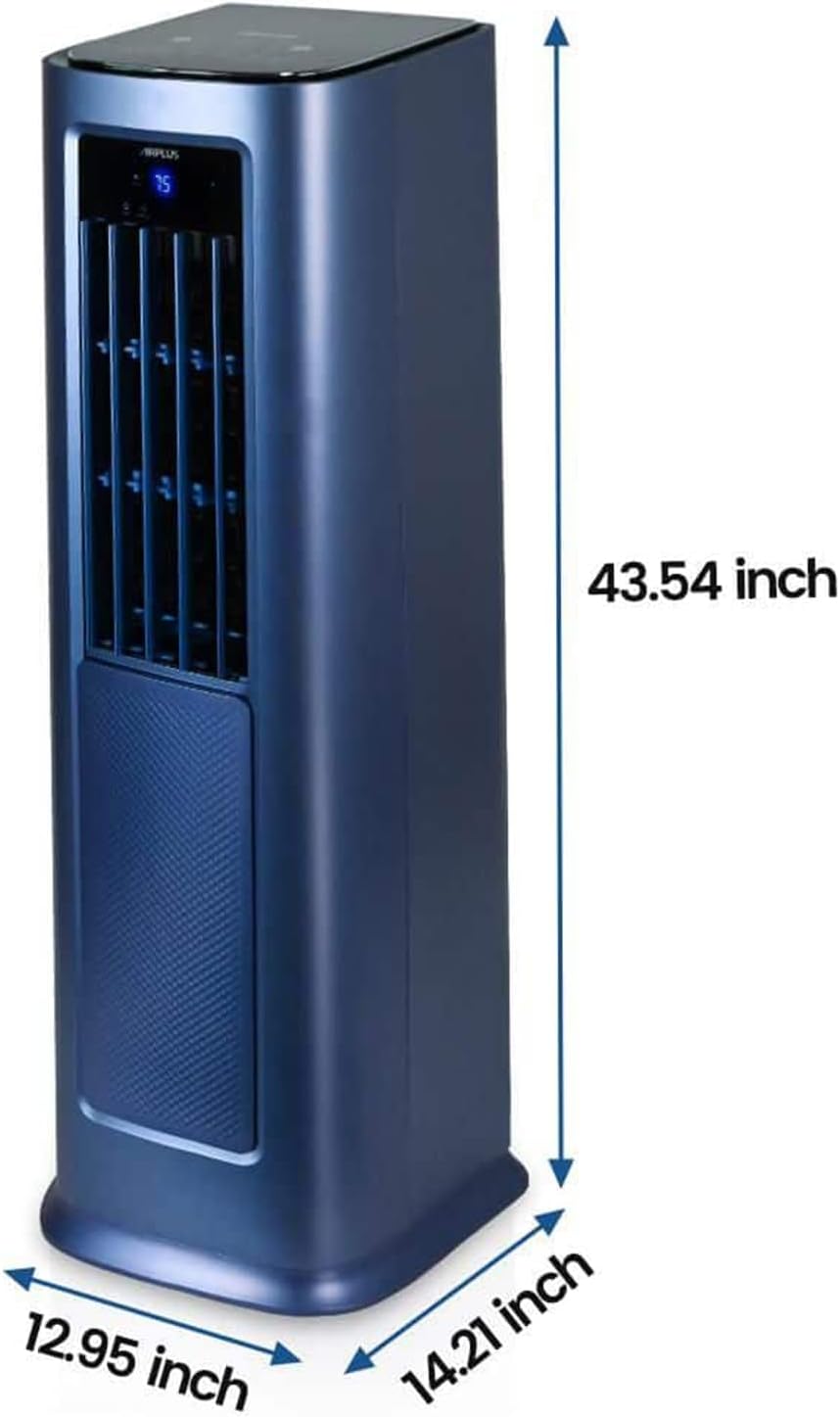 airplus smart portable air conditioner, 12,000 btu cooling/heating, front angle view