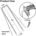 HongWay 50 Pack 6 Inch Landscape Staples, 8 Gauge Garden Stakes Heavy Duty More Thicker Galvanized Tent Stakes, Lawns Yard Staples Wind-Resistant Ground Stakes for Hard & Rocky Soil, Pet Fence