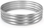 Round Galvanized Raised Garden Bed Kit, Round Galvanized Planter for Vegetables/Herbs/Flowers Heavy-Duty Steel Outdoor Water Trough (Silver, 4X4X1FT)