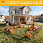 decorative garden fence 17in x 10ft,10 panels,metal halloween, package contents