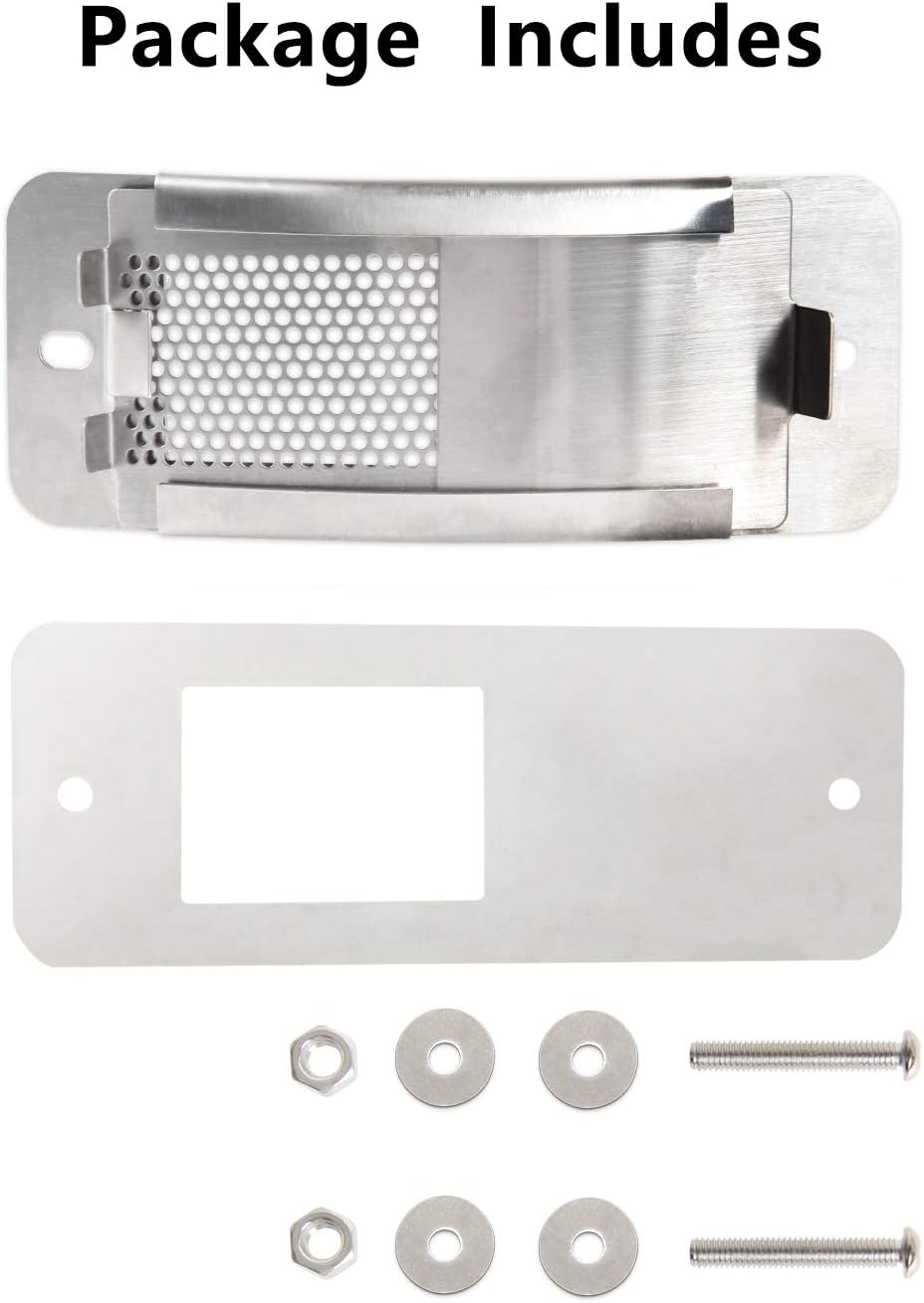 Stainless Steel Draft Door Fit Mini,Small Big Green Egg Kamado Accessories Big Green Egg Parts Screen Replacement Parts for Bottom Vent with Punched Mesh Screen