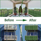 odtory artificial ivy privacy screen fence panel, green, side view