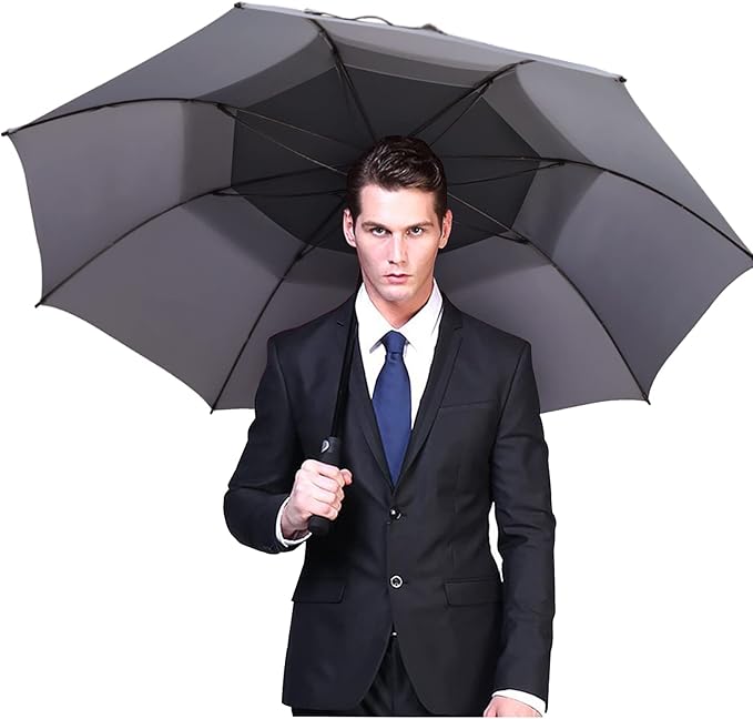 G4Free 47/54/62/68/72 Inch Automatic Open Golf Umbrella Oversize Extra Large Double Canopy Vented Windproof Waterproof Stick Umbrellas