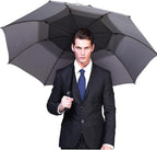 G4Free 47/54/62/68/72 Inch Automatic Open Golf Umbrella Oversize Extra Large Double Canopy Vented Windproof Waterproof Stick Umbrellas