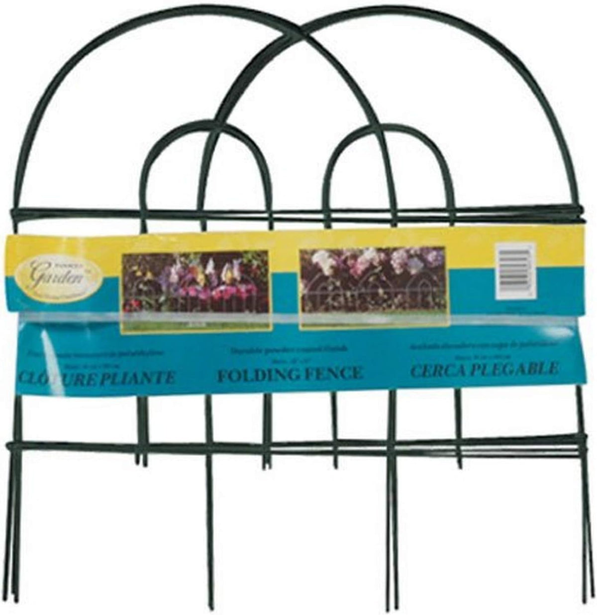 panacea 89316 arch folding fence, green, main product view
