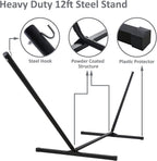 SUNCREAT Extra Large Hammocks for Outside, Heavy Duty Hammocks with Stands Included, Navy
