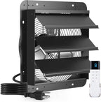 addlon 16" shutter exhaust fan, remote 8-speed 60w, main product view