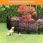 thickened metal tube garden fence, animal barrier fence shown in use