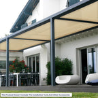 windscreen4less 8'x15' sun shade fabric roll shade cloth on a desk or shelf
