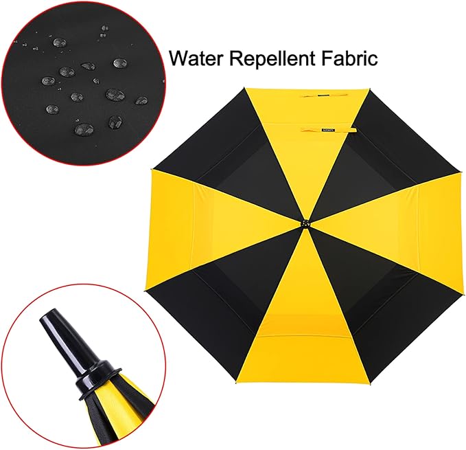 G4Free 47/54/62/68/72 Inch Automatic Open Golf Umbrella Oversize Extra Large Double Canopy Vented Windproof Waterproof Stick Umbrellas