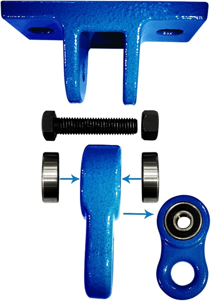 Heavy Duty Blue Swing Hangers Screws Bolts Included Over 5000 lb Capacity Playground Porch Yoga Seat Trapeze Wooden Sets Indoor Outdoor 2 Pack