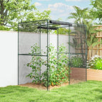 outsunny 6' x 4' x 6' crop cage, front angle view