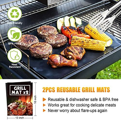 cifaisi 38pcs bbq tools grilling accessories set with showing dimensions