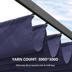 Pergola Shade Cover Replacement Canopy Top Compatible with 10 X 13 ft 6-Bar Pergola Frames - Navy Blue (Canopy Size 116" W x 135" L, Canopy Top Only)