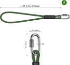 SELEWARE 2ft Tree Swing Rope Hammock Straps Hanging Kit - Fast & Easy Install for Hammock Chair, Tire Swing - Indoor/Outdoor Playground Accessories - Green, 2 Pack