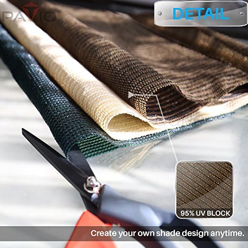patio 8' x 15' sun shade fabric roll, close-up detail