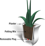 Mayne 5873-B Polyethylene Planter, Black 16x16