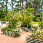 vego garden raised garden bed kits, 17" tall, front angle view