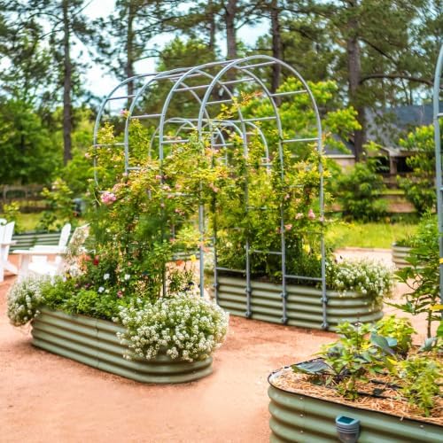 vego garden raised garden bed kits, 17" tall, front angle view
