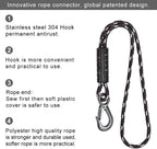 1Pcs 59" Tree Swing Ropes Hanging Swing Strap for Hammock Black | 2500LBs Capacity Hanging Swing Rope with Hook Hammock Chair Strap for Hanging Swing Chair, Tree Branch, Tree Swing Seat