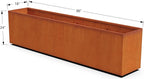 Plantercraft Large Rectangular Planters for Outdoor Plants | 96x18x24 Corten Steel Planter Box for Commercial & Residential Use | Extra Large Planters Outdoor, Fully Welded Heavy-Duty Metal