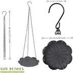 Hanging Planter for Indoor Outdoor, Plant Hanger, Hanging Plant Holder, Plant Pot Shelf Basket for Window Wall Ceiling Garden with Chains and Hooks, 2Pcs (Leaf)