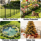 decorative garden fence 24in (h) x 21ft (l), view 9