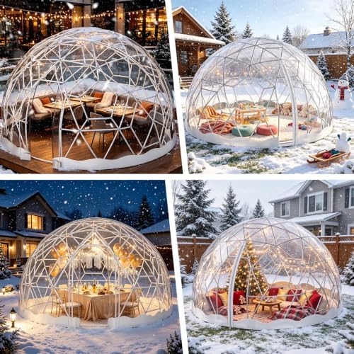 12.5ft garden dome tent, geodesic dome greenhouse with on a desk or shelf