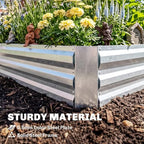 outsunny 4 x 3ft metal planter box with, side view