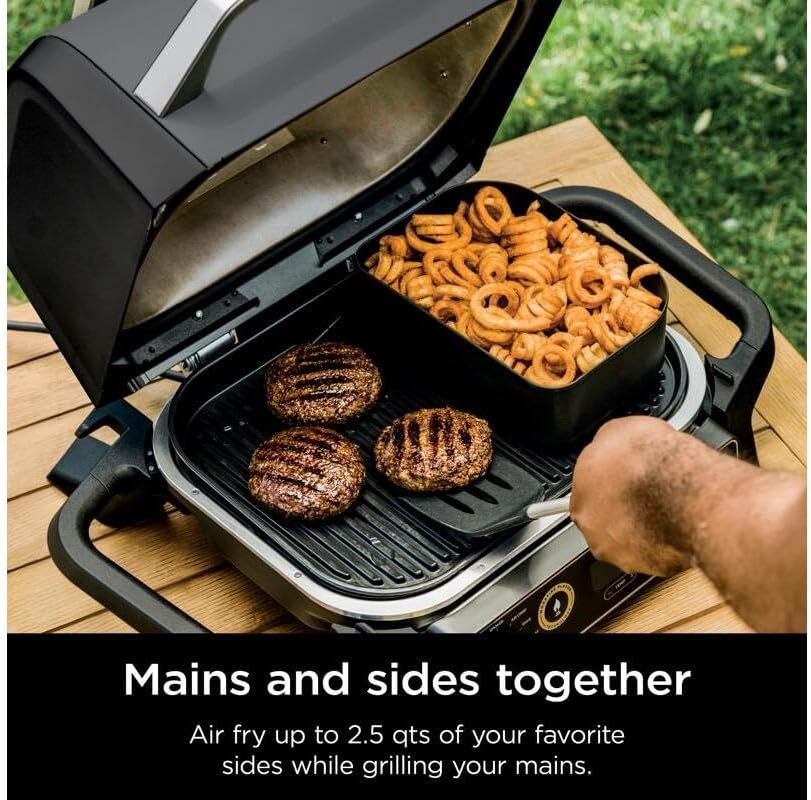 Ninja Woodfire Combo Crisper Basket for OG700, 2.5 Qt, Non-stick, Black | Ninja Woodfire Combo Crisper Basket adds smoky flavor while air frying, for easy all-around cooking with grilling.