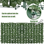 artificial ivy plants privacy fence screen: 60" x, close-up detail