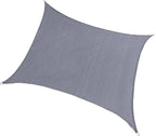 SUNNY GUARD Sun Shade Sail 12'x12' Rectangle Silver Grey UV Block Sunshade for Backyard Yard Deck Patio Garden Outdoor Activities and Facility(We Make Custom Size)