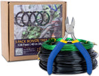 Bonsai Training Wire Set of 4, Total 128 Feet (32 Feet Each Size) | 3 Size - 1.0MM, 1.5MM, 2.0MM, Corrosion and Rust Resistant (with Bonsai Wire Cutter)