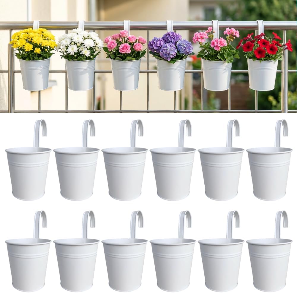 lalagreen round rail planter (6 in, 12 pack), main product view