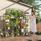 enhomee tall plant stand, large indoor outdoor for on a desk or shelf