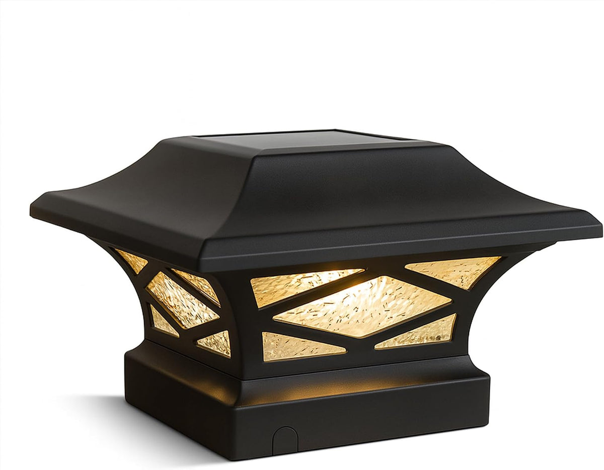 classy caps kingsbridge dual lighted solar post cap, main product view