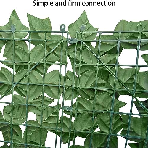 odtory artificial ivy privacy screen fence panel, green, close-up detail
