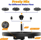 Solar Fountain Pump, 2026 Updated 2.5W Solar Powered Water Fountain with 6 Replacement Nozzles, Floating Solar Fountain for Bird Bath, Pond, Pool, Garden and Backyard