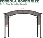85''x 208'' Universal Doubleton Steel Pergola Replacement Cover for Pergola L-PG080PST, (Gray)