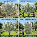 12x16ft extra large drawstring & zipper fruit tree shown in use