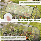 s afstar 3-in-1 raised garden bed with greenhouse, side view