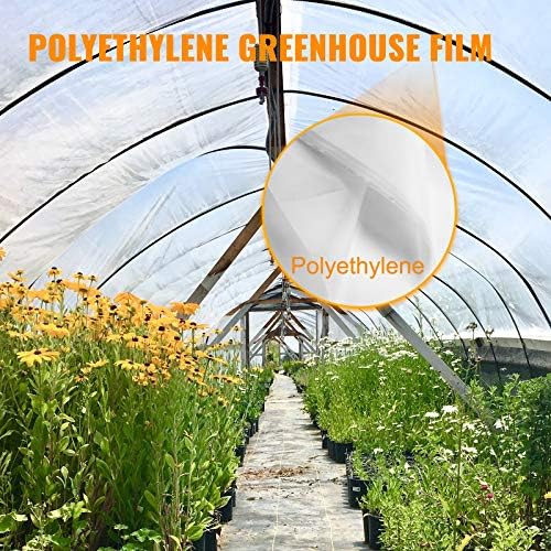 vevor greenhouse plastic sheeting 12 x 25 ft shown in use