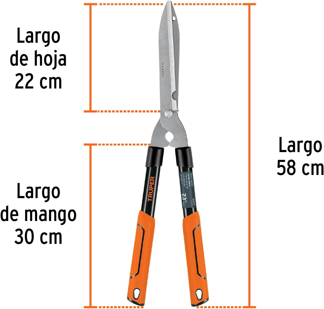TRUPER TB-19 7 1/2" Tubular Handle "Classic" Hedge Shears